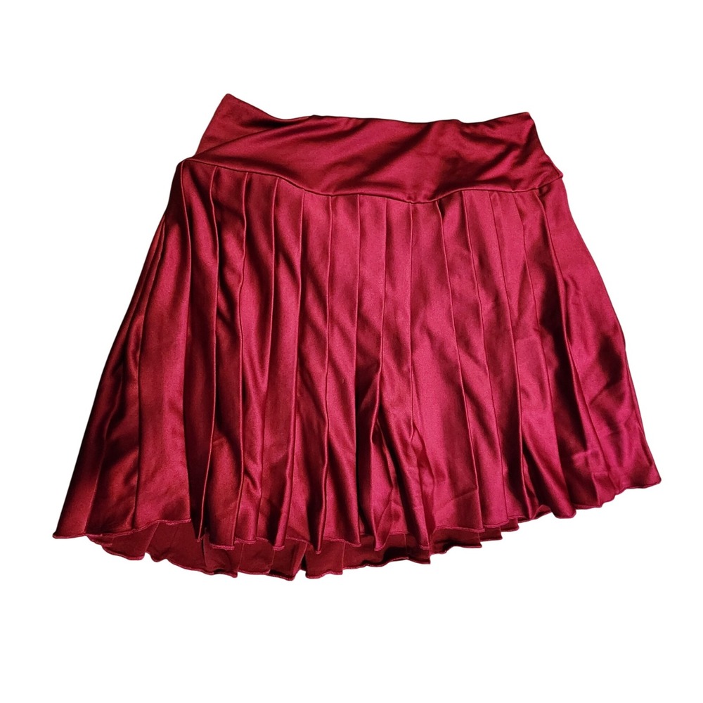 White‎ Birch Red Pleated Mini Skirt Womens Small